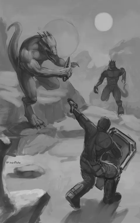 Fight Scene Sketch 2